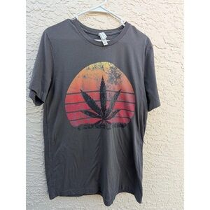 Bella Canvas Charcoal Tee with Sunset Graphic